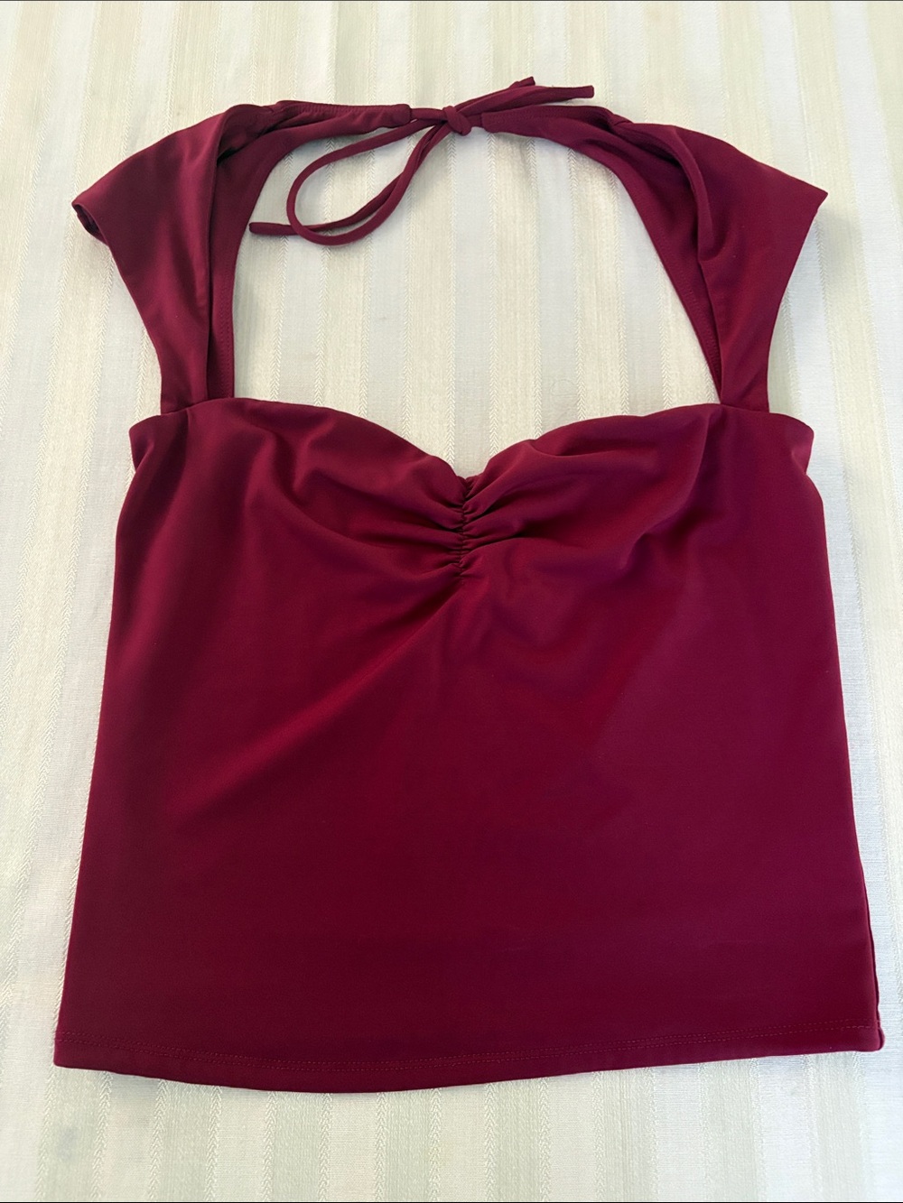 Garage Wine Red Halter Tank Top